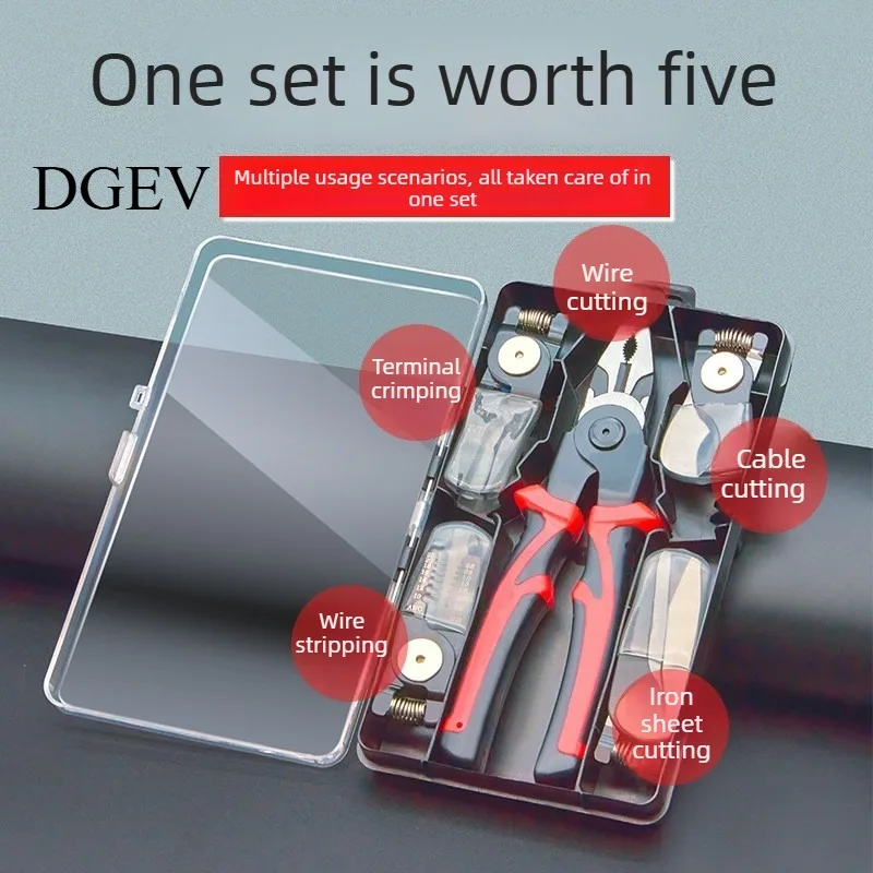 juego de alicates dgev tiger alicates para pelar cables de electricista herramientas multifuncionales alicates herramientas manuales para electricistas