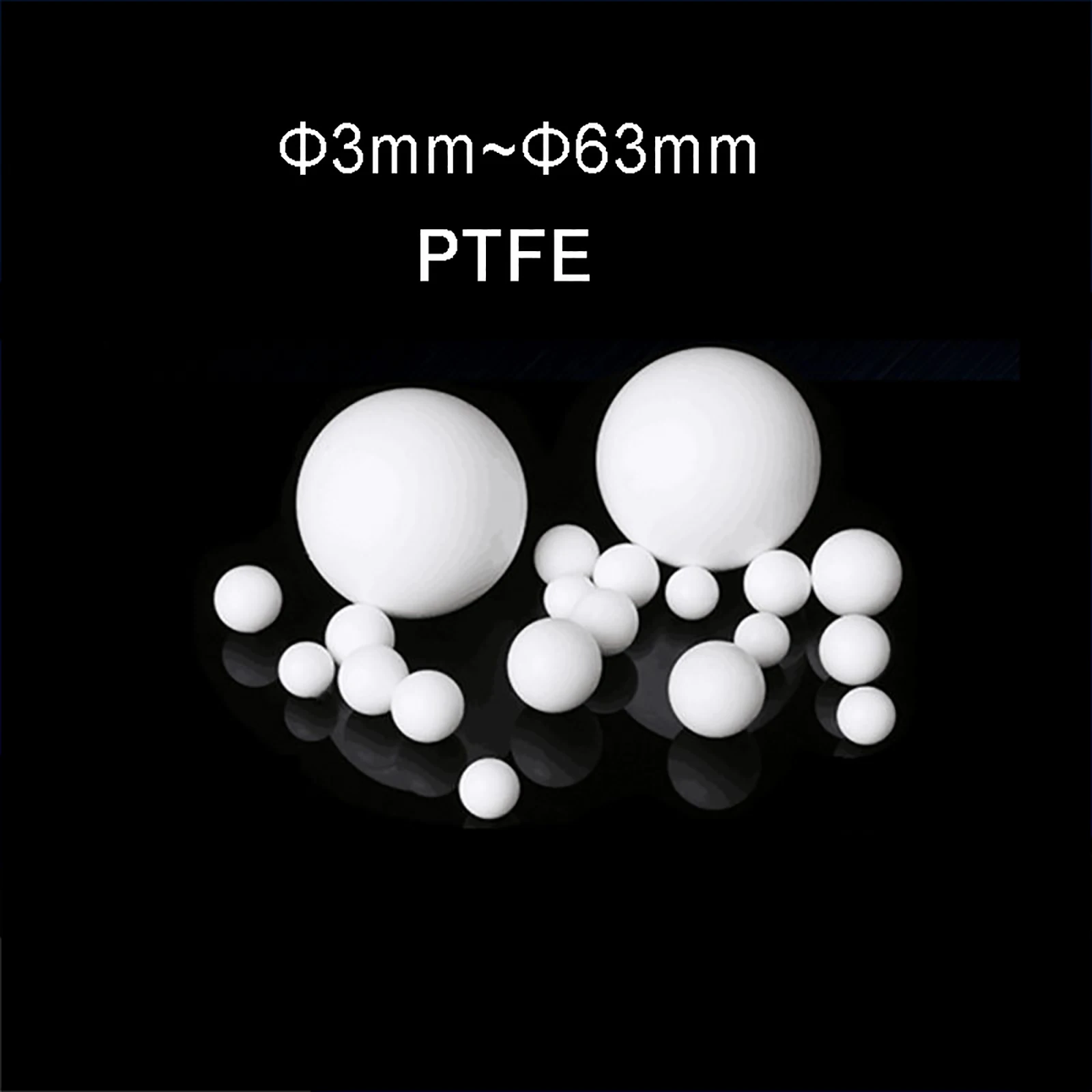 White Solid PTFE F4 Ball Bead Diaphragm Pump Ball Corrosion Resistant Sealing Ball Diameter 3mm to 63mm