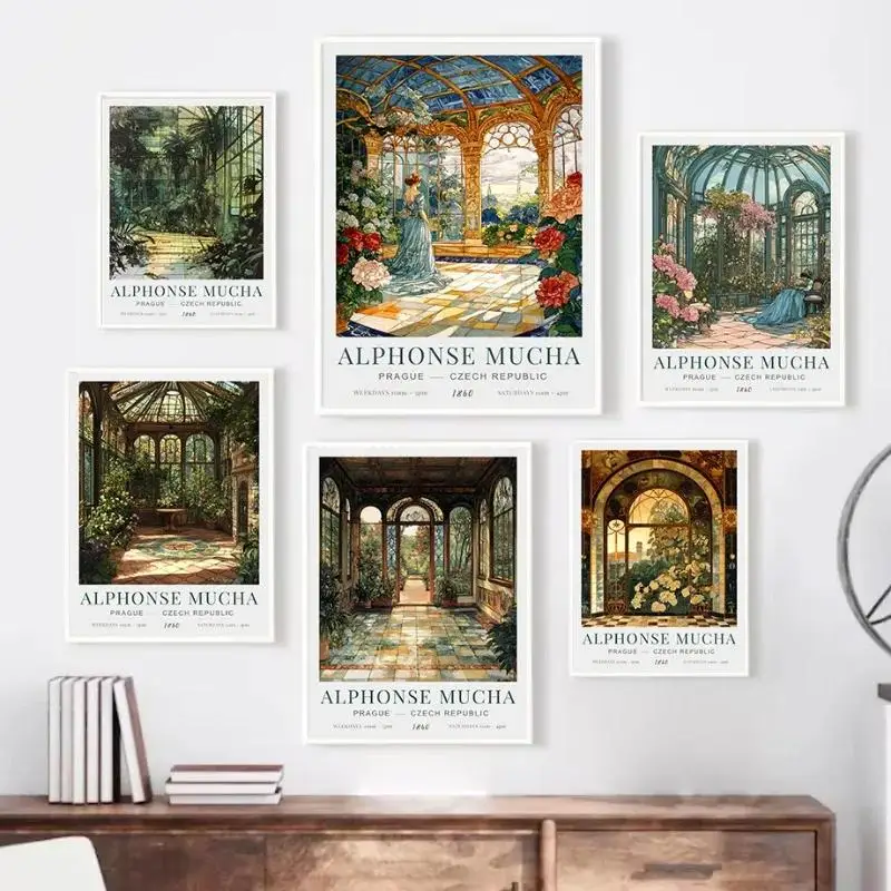 Alphonse Mucha Art Nouveau Style Poster Print Canvas Picture for Living Room Bedroom Wall Modern Decor Frameless Painting