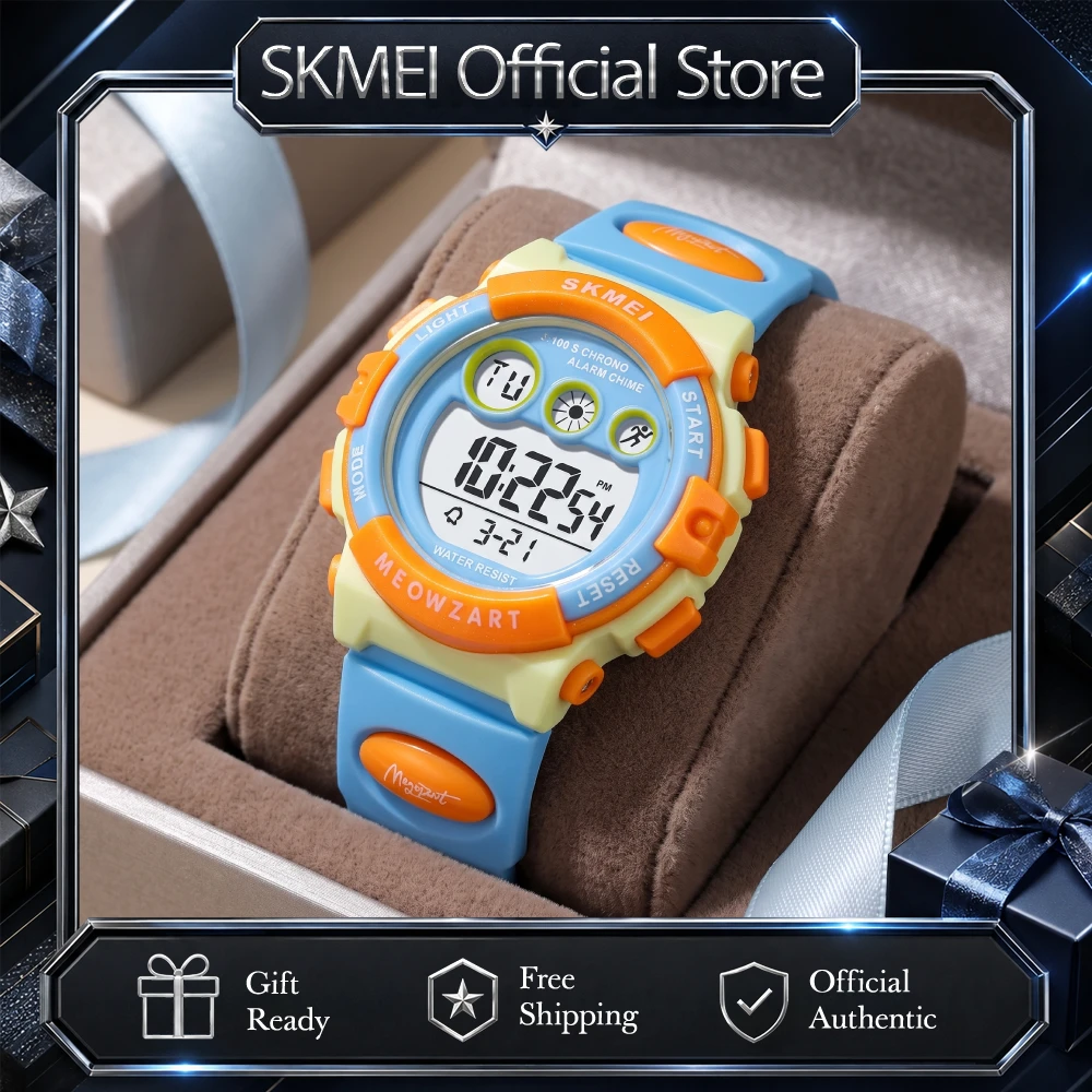 SKMEI Calendar Luminous Display Waterproof Kids Wristwatch For Boys Girls Children's Watch Stopwatch Electronics Wtatch Gift Set