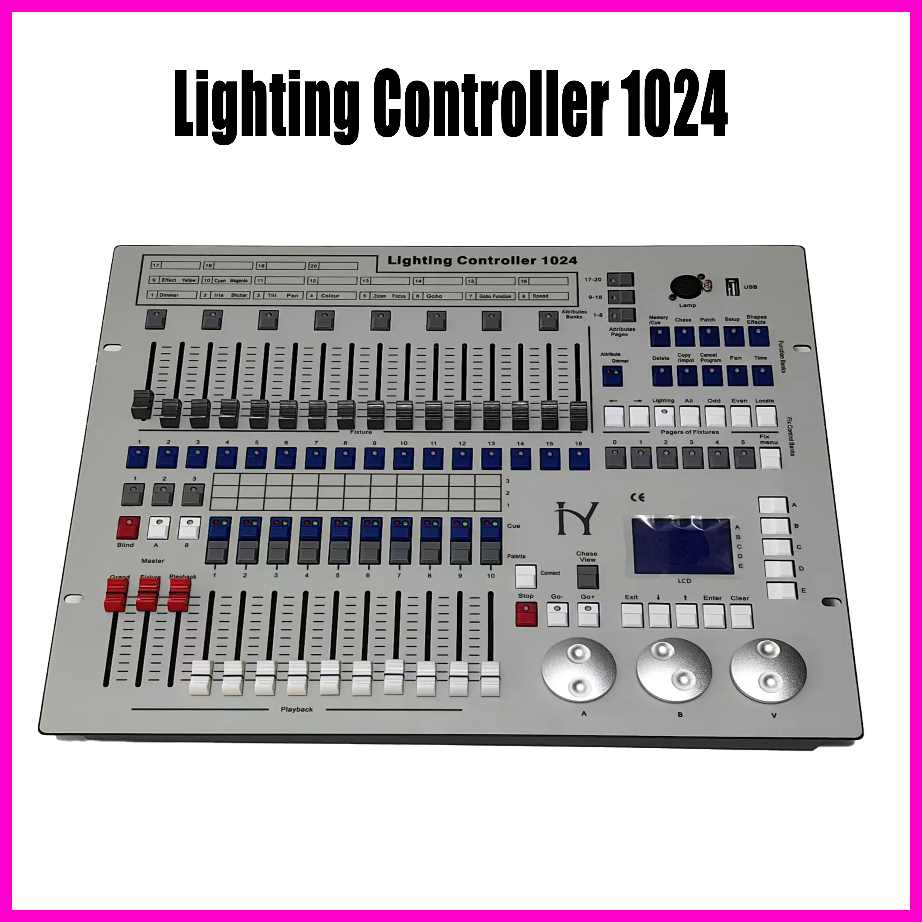 

Controller 1024 Console With Flight Case DMX 512 For LED Moving Head Lights Disco Stage Light Effect Professional