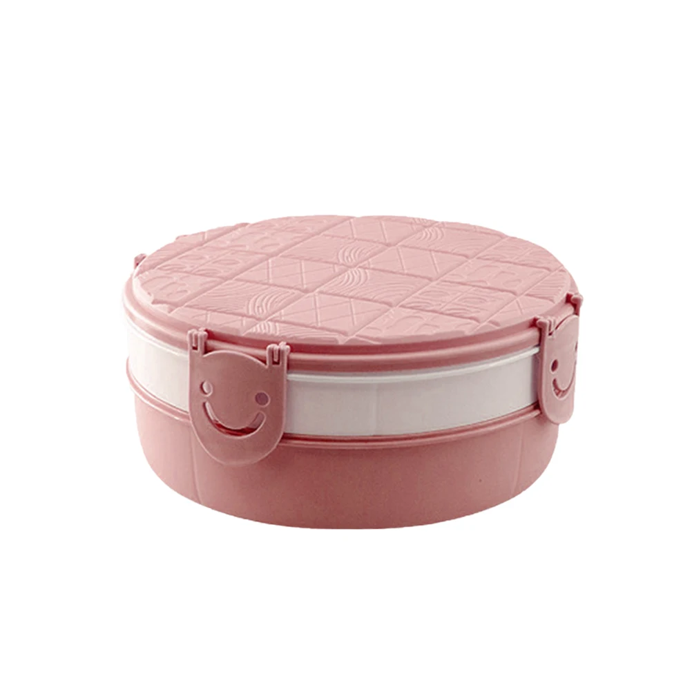

Round Fruit Plate Snack Tray Nuts Candy Storage Box Airtight Buckle Design Multiple Compartments Serving Dish For Party