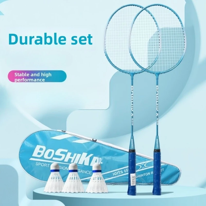 Badminton racket set, durable, elastic, anti breakage badminton set, professional level training badminton racket for students