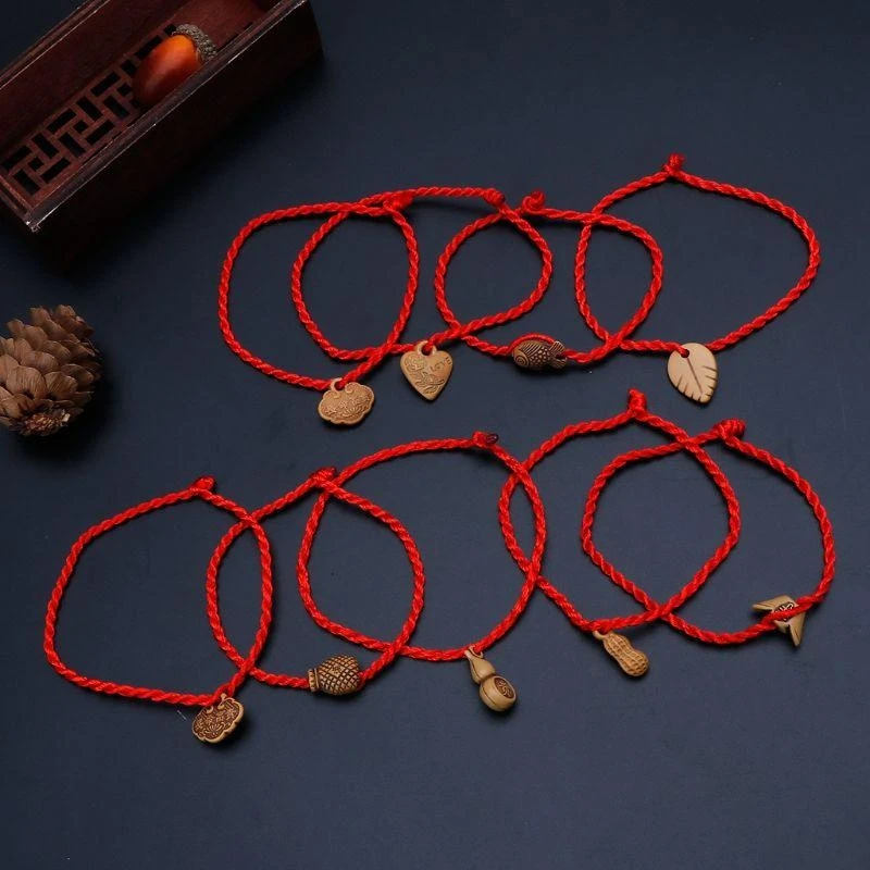  10 Pcs/Set Kabbalah Knitting Bracelet Red String Braided Bracelet Jewelry Gift