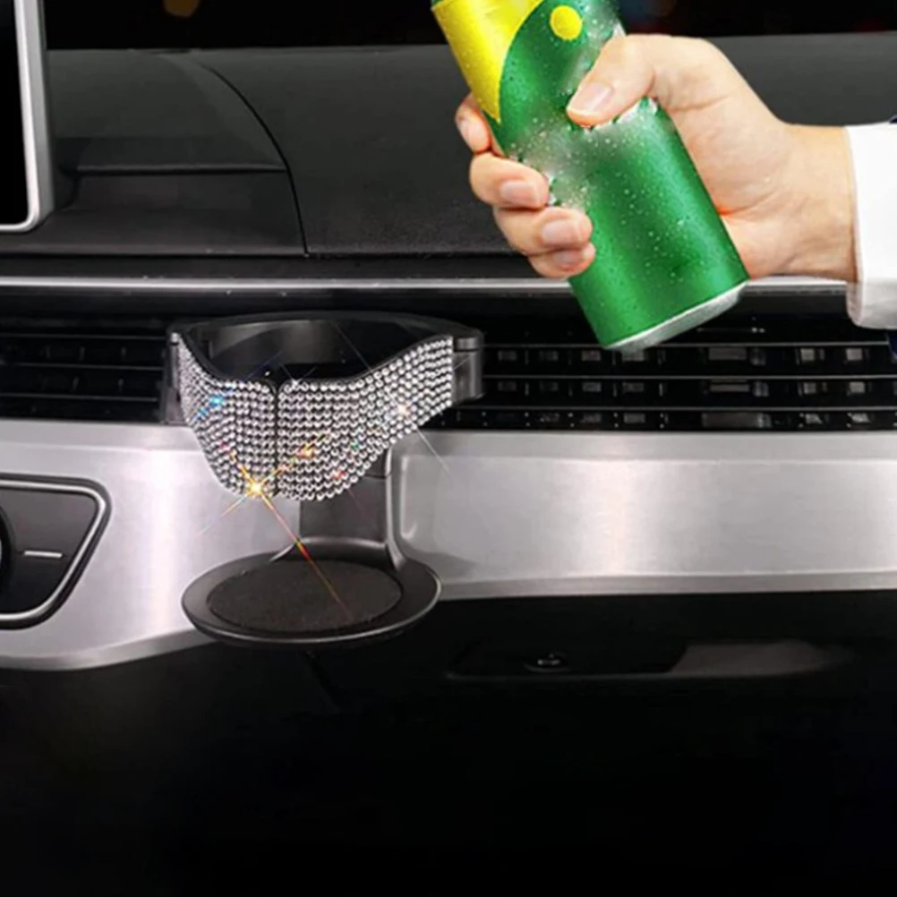 

Rhinestone Air Vent Cup Holder 3 Pairs Universal Drink Stand For Car Water Bottle Durable Plastic Vehicle Mounted Beverage