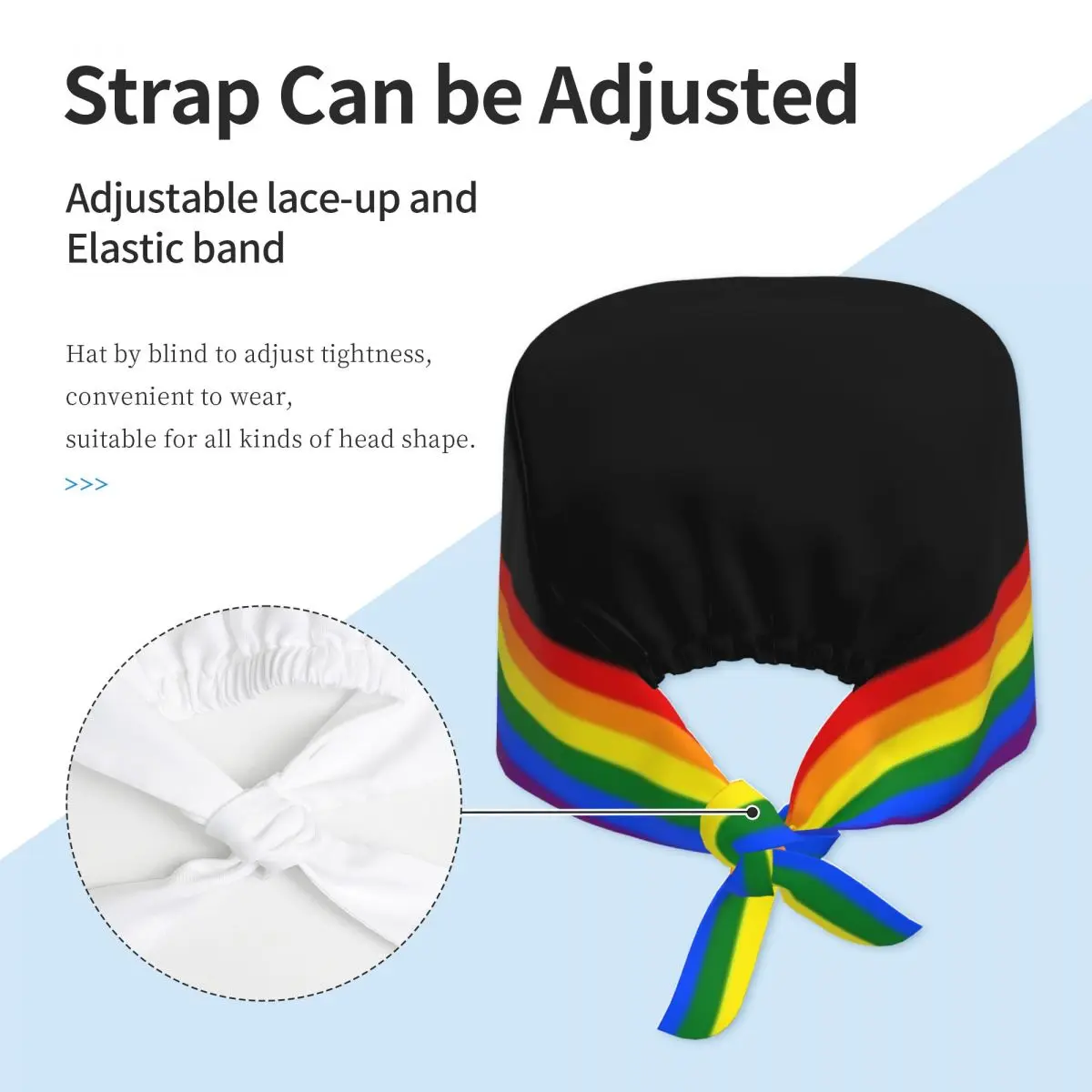 مخصص الحب يفوز فخر شريط الموظفين الطبية الدعك قبعة للجنسين GLBT LGBT مثلي الجنس مثليه فخر العلم ل قبعة الطاهي فرك قبعات #3