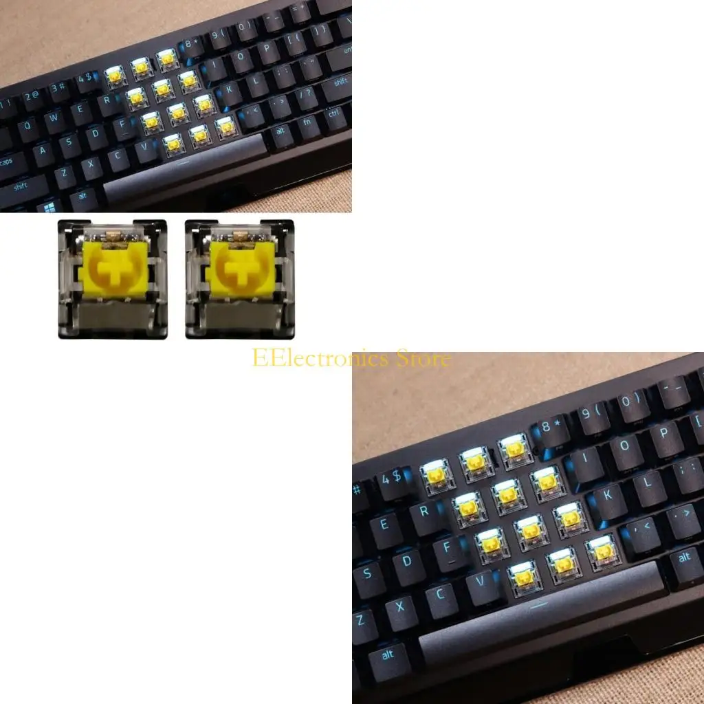

B03C Механический переключатель оси клавиатуры RGB Желтые переключатели Blackwidow