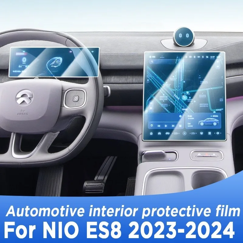 

For NIO ES8 2023 2024 Gearbox Panel Navigation Automotive Interior TPU Protective Film Anti-Scratch Sticker Accessories