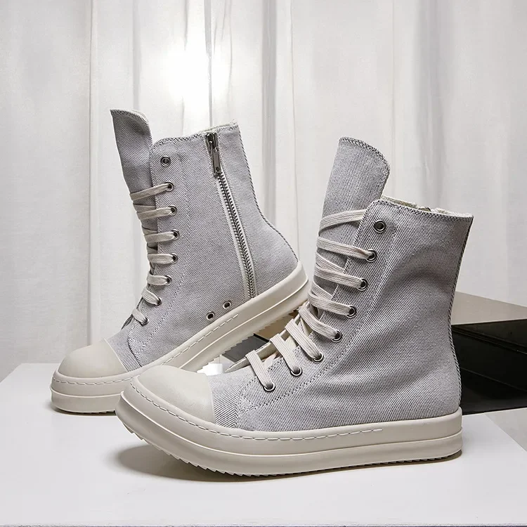 

Высокие кеды Rric: качественные дизайнерские кроссовки на толстой подошве, увеличивающие рост, черные, универсальные, из канваса, женские ботинки O-Wen