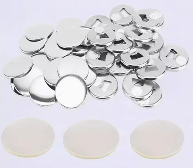 50Sets 58mm Magnetic Refrigerator Badge Materials Bottle Opener DIY Making Parts for Badge Button Maker Machine DIY Supplies