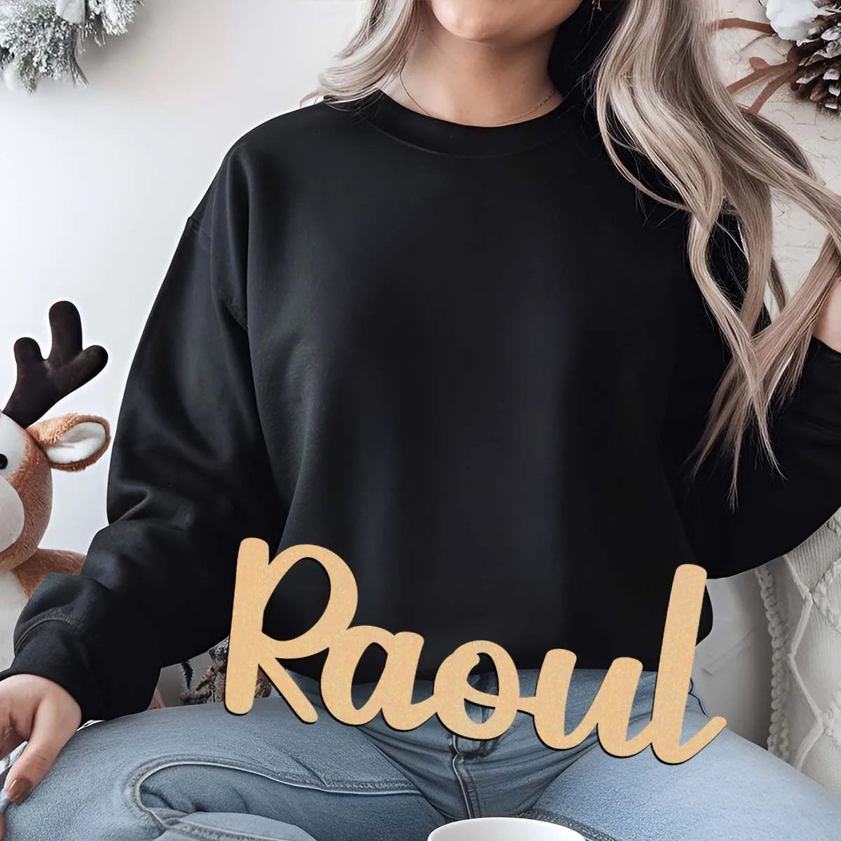 1pc Cartoon Raoul example Custom Text Wooden Decor Customized Text Wooden Decor Unfinished Wood for Painting or Glittering