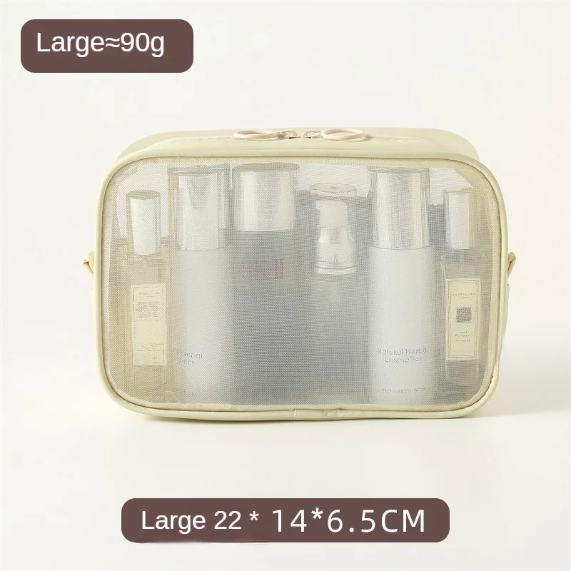 3914 Cosmetic Bag Women\'s New Portable Travel Mesh Wash Storage Bag Cosmetic Brush Lipstick Increase Wash Bag