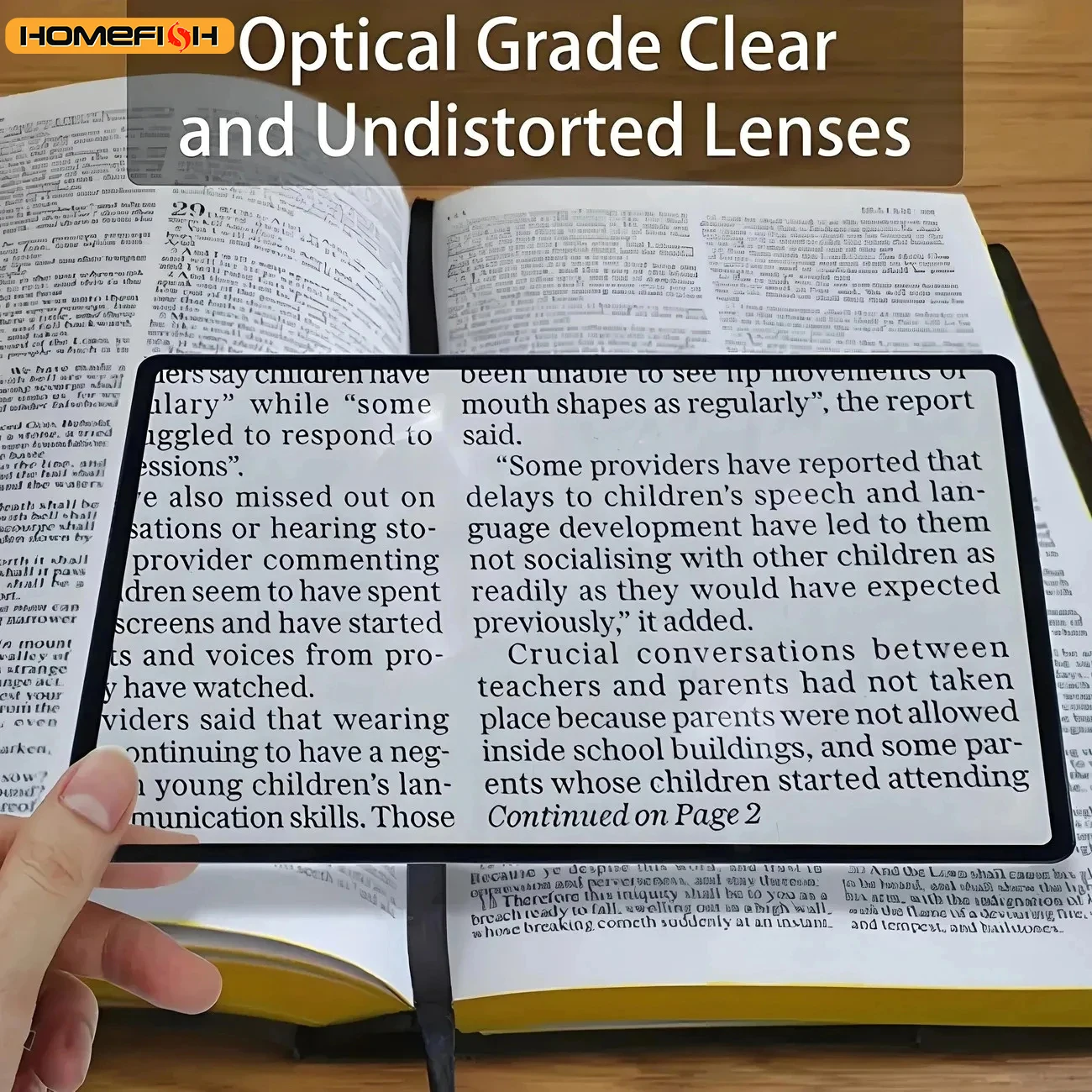 عدسة مكبرة للصفحة الكاملة، عدسة مساعدة للقراءة ذات أوراق كبيرة للكتب والوثائق، عدسة مكبرة كاملة للصفحة كبيرة #1