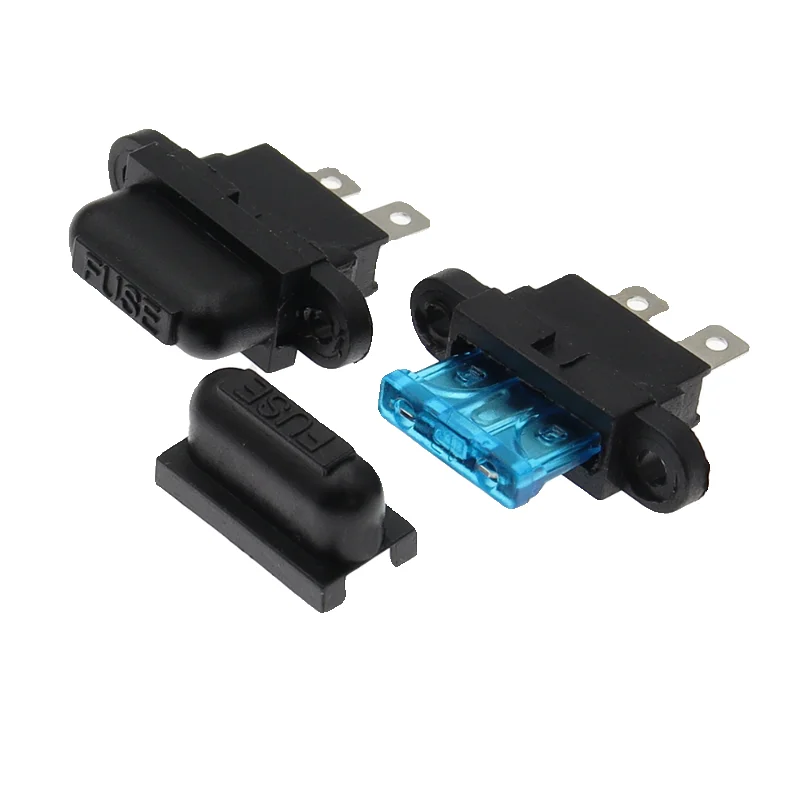 Soquete de fusível médio para carro, base de inserção de fusível, porta-fusível, tipo de solda, caixa de fusíveis