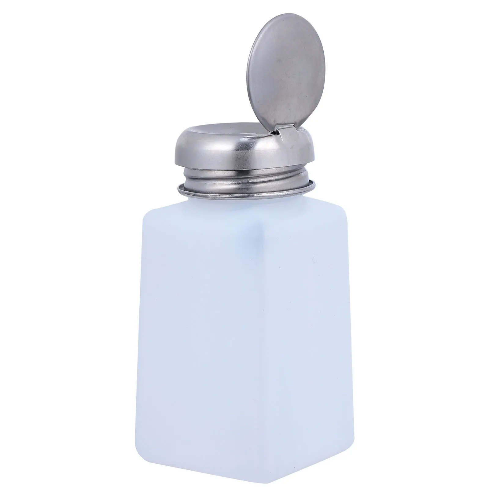 

5 pcs Alcohol Bottle Push Down Pump Liquid Type Portable White Travel Empty Plastic Bottles Holders Disinfectant