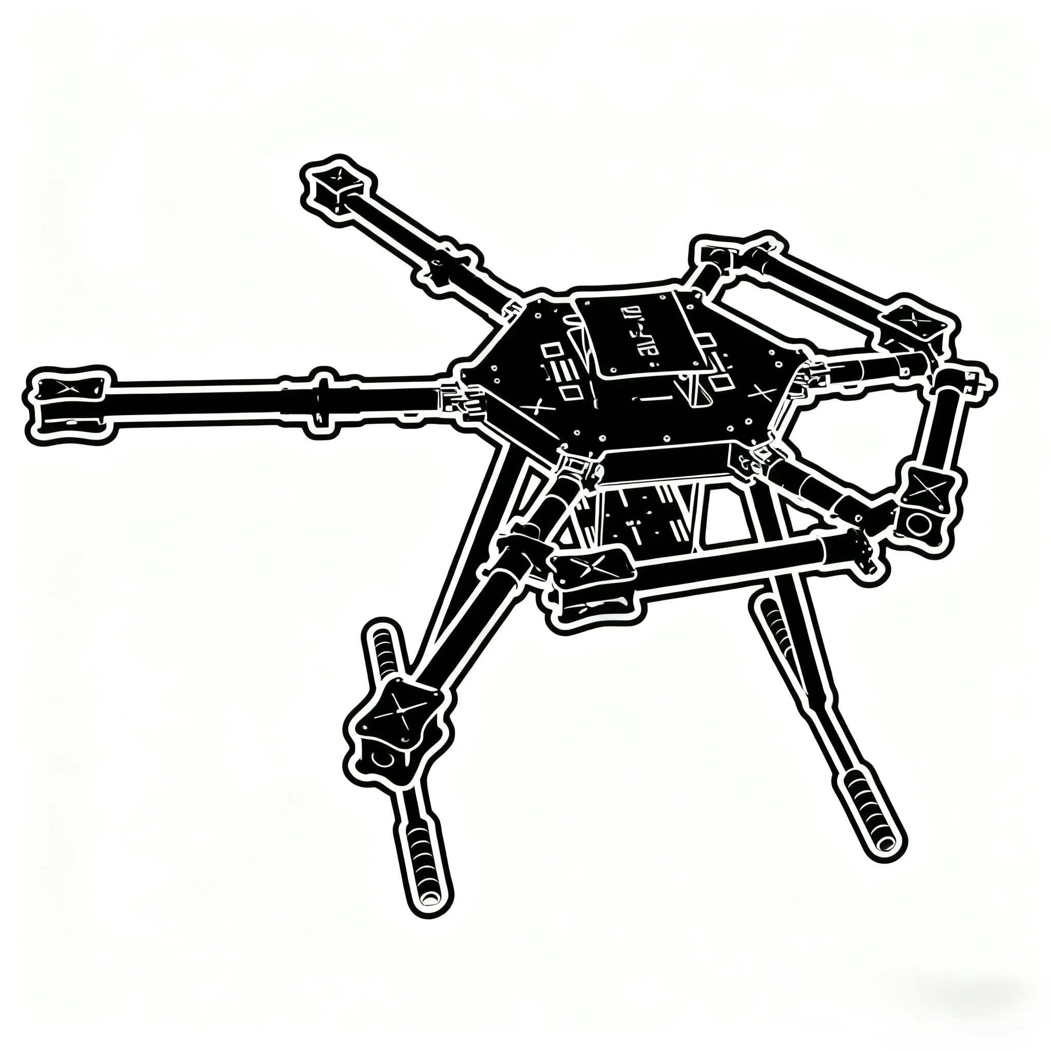 Happy LX1100 V3 PRO all Carbon Fiber 1100mm Six Rotor Frame Flight Controller Drone Hexa-Rotor