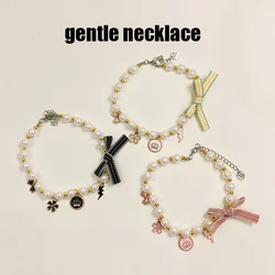 Cat Necklace Pearl Cat Collar Adjustable Puppy Necklace Breakaway Kitten Necklace Puppy Collar Cat Supplies Pet Accessories