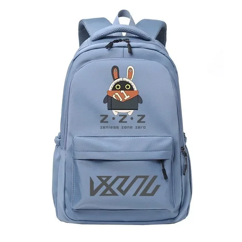 Breathable mesh, 32×46×16cm Black White Blue Pink, Zenless Zone Zero, Student Kids Teens School Bags, Anime Backpacks Girls Boys