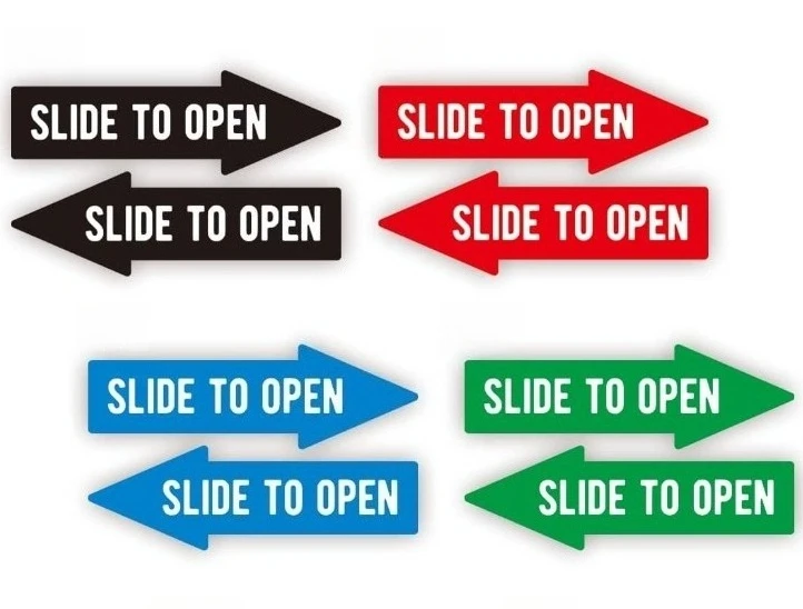 Arrow Sliding Door Rail Vinyl Stickers Durable Car Motorcycle Decal Set Waterproof Auto Body Decoration Accessories