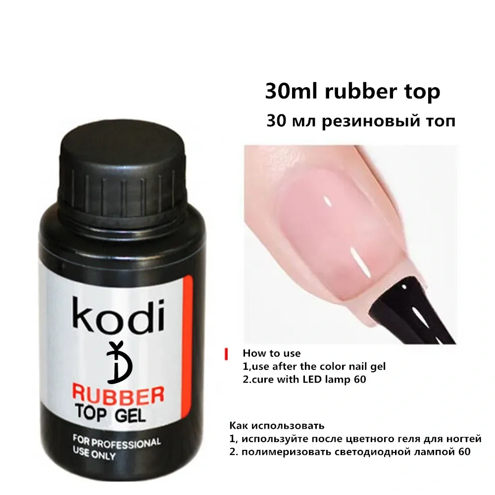 Yd Kodi Professionele 30Ml Basis En Top Coat Voor Gel Polish Semi-Permanente Vernis Rubber Top Coat Base Plastic Fles