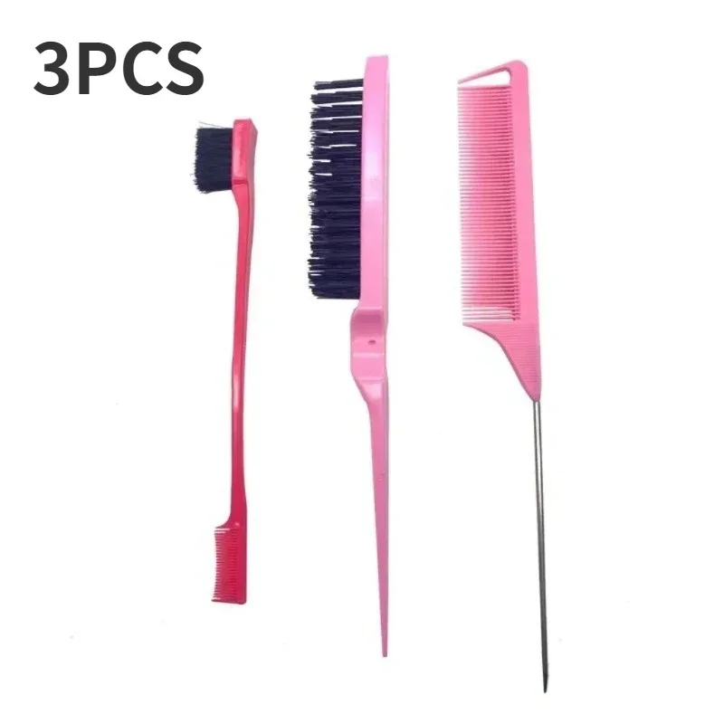 Conjunto de pente de escova de duas cabeçadas, Cabelo, Cauda Pointy Especial, Batendo, Sobrancelha, Longo, Barbeiro, Crianças, Ferramentas do salão de cabeleireiro