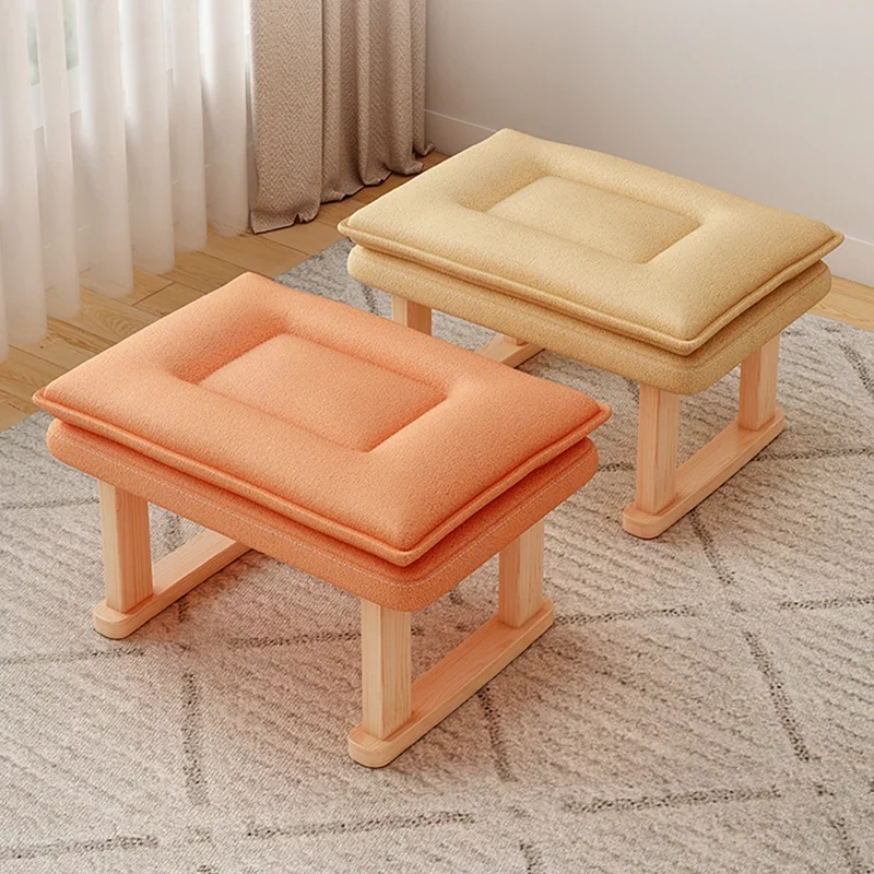Shoes Changing Chair Office Work Station Light Nordic Ottoman Modern Living Furniture Minimalism Foot Stool Pedal Low Sofa