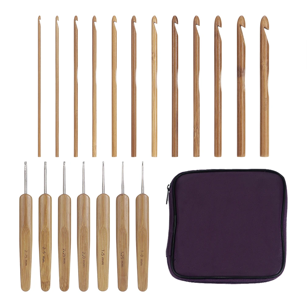 

1 Set Crochet Hook, Natural Bamboo Crochet Beginner, Crochet Starter Set, Knitting Supplies, Xmas Gift for Friend,Craft Supplies