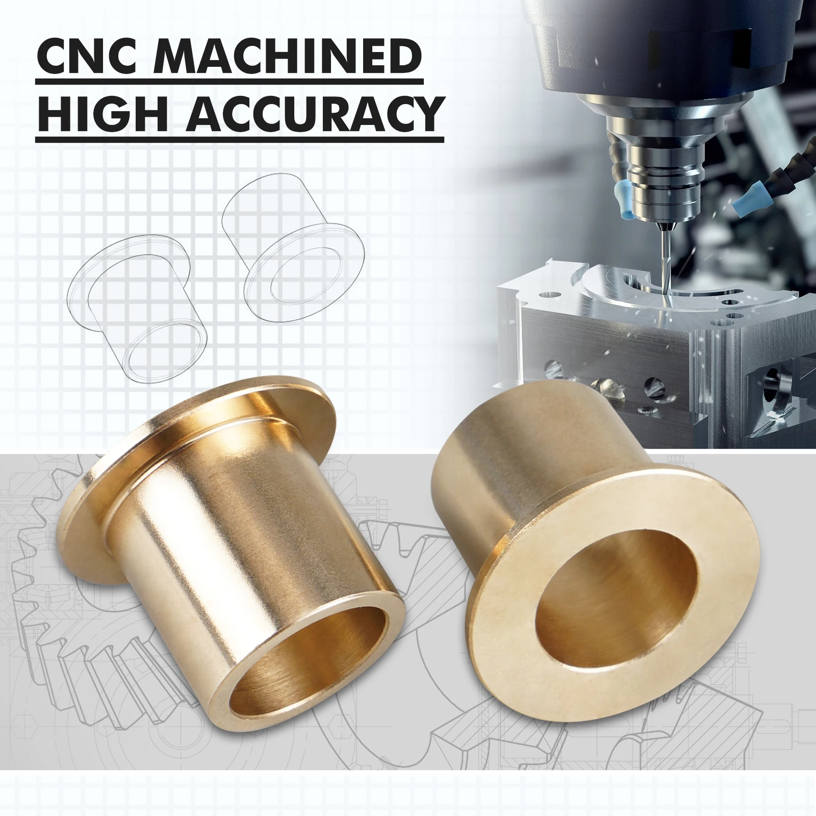 Brass Clutch/Brake Pedal Bushings for BMW E36 E46 E90 E91 E92 E93 E39 E60 F10 F20 F22 F30 X3 E83 X5 E53 Z4, Replace 35211158290