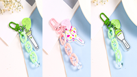 MAMAMOO TWICE IU Creative Chain Light Stick Heart Shaped Keychain Three Piece Set Pendant Accessories For Fans Gifts Collectible