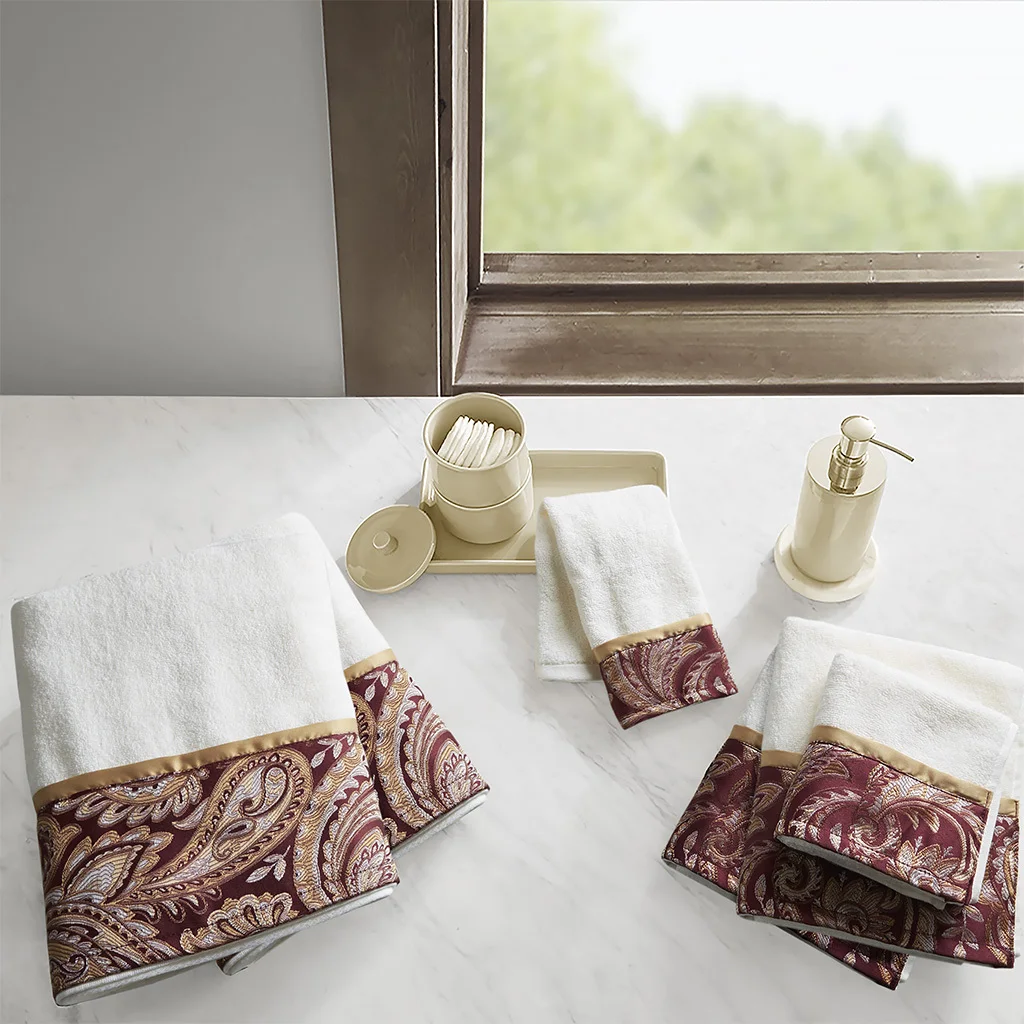 6 Piece Jacquard Towel Set