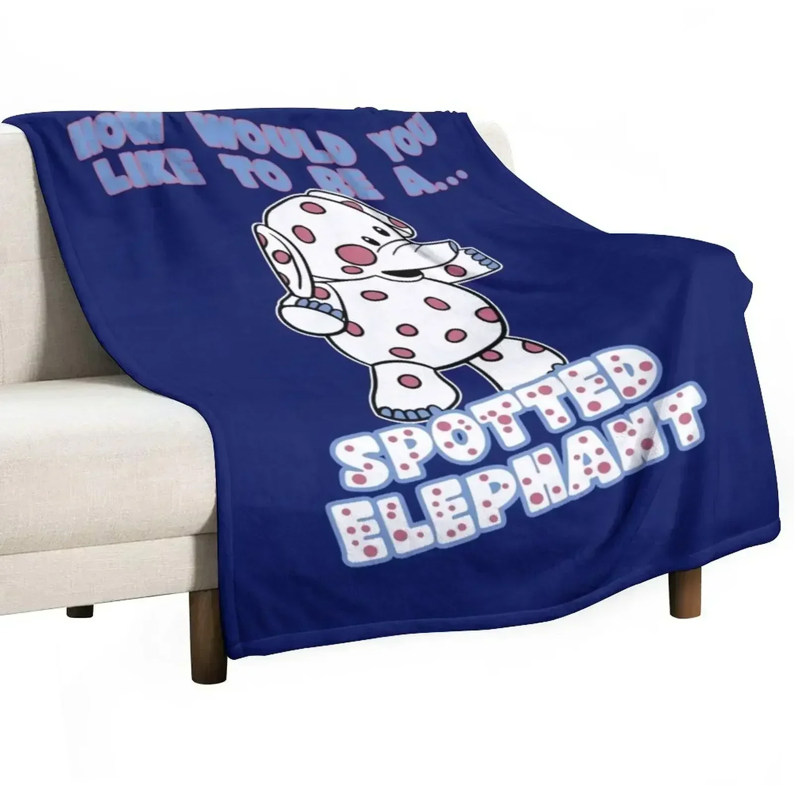 Spotted Elephant Misfit Toy Throw Blanket Softest Flannel Bed Fashionable halloween Thin Decoratives Blankets
