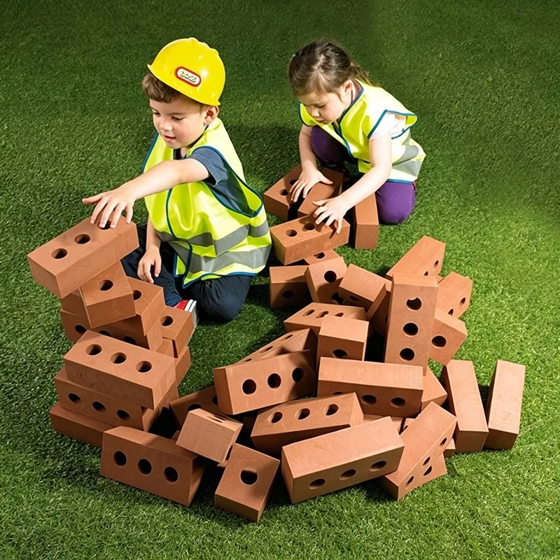 Giant Building Blocks Soft Foam Fake Brick Kids Interactive Construction Game Toy Indoor Playground Stacking Play Blocks Toy