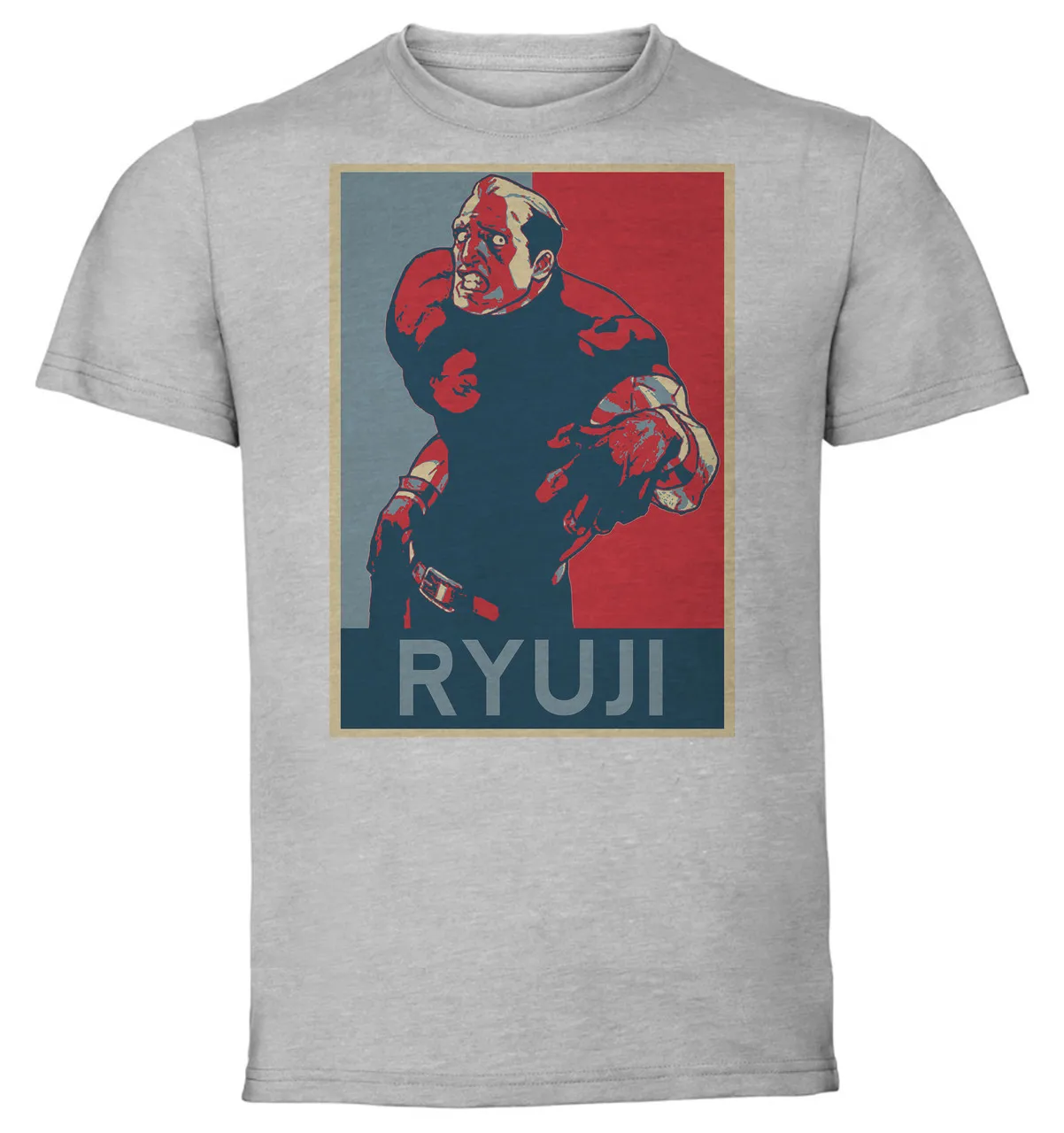 T-Shirt Unisex - Grey - Propaganda - King of Fighters Ryuji