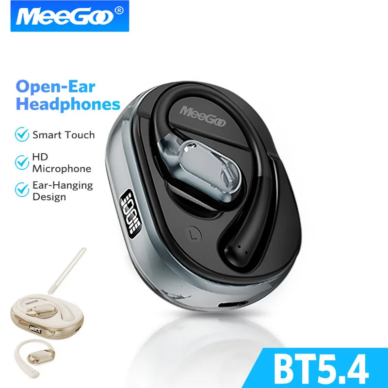 

MeeGoo Wireless Bluetooth Headset 3D Surround Open OWS Earbuds Hanging Sports Earphones Noise Reduction Headphone with digital