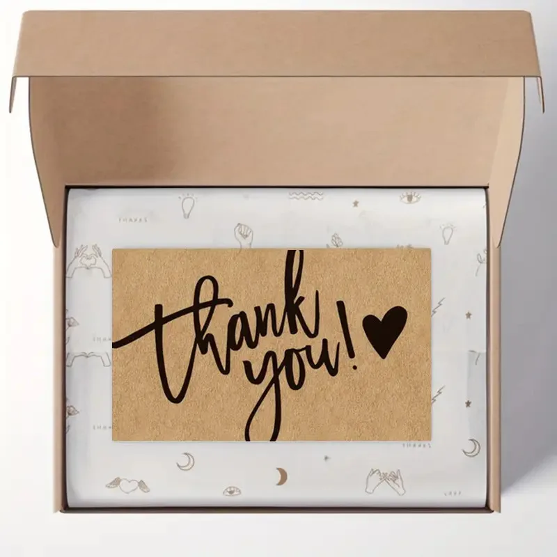 50 Corporate Thank You Cards to Express Gratitude to Customers, Including Gift Cards, And Retro Kraft Paper Cards for After view 5