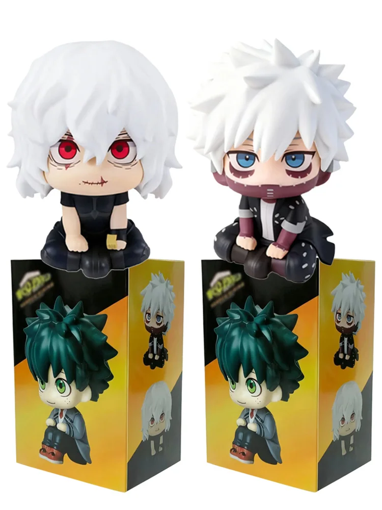 My Hero Academia Chibi PVC-Figurenset – Tomura Shigaraki, Izuku Midoriya, Katsuki Bakugo, Sammlerstücke, niedliche Anime-Figuren.