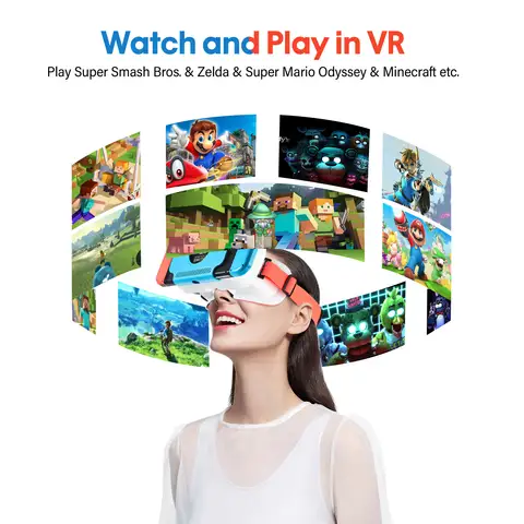 निन्टेंडो स्विच OLED मॉडल/निन्टेंडो स्विच 3D VR (वर्चुअल रियलिटी) ग्लास स्विच VR लैबो गॉगल्स हेडसेट के लिए NS VR हेडसेट 6 best sales वीआर निन्टेंडो स्विच - №1