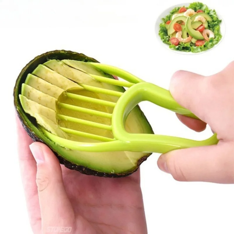 

1PC 3 in 1 Avocado Slicer Shea Corer Butter Fruit Peeler Cutter Pulp Separator Plastic Knife Kitchen Vegetable Tools