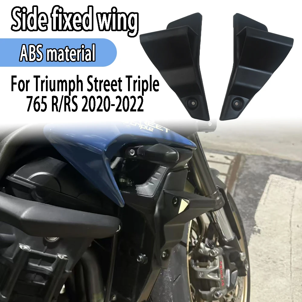 

For Triumph Street Triple 765 R/RS 2020-2022 Front spoiler fixed wing aerodynamic wing cover protective cover kit fixed wing