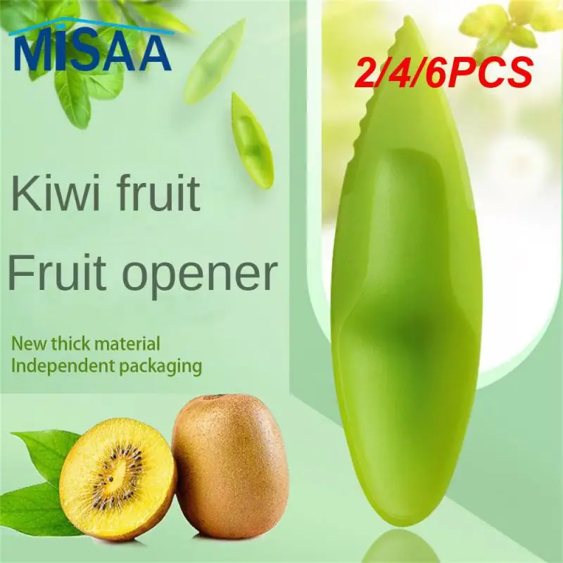 2/4/6PCS Kiwi Spoon New Material Safety And Health Actual High Demand Pocket Best Seller Candy Colored Utensils Cutting Tool