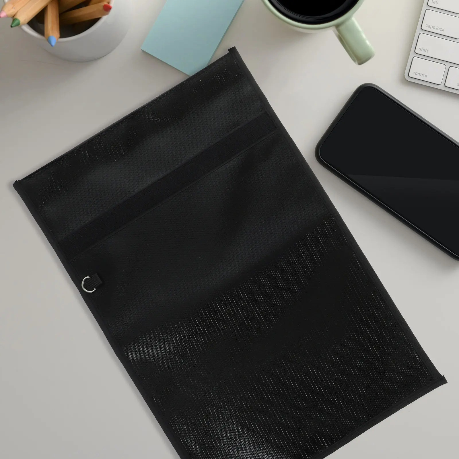2Pcs Fireproof Tablet Pouch Rfid Anti-Theft Privacy Protection for Phones Laptops Car Keys Passports