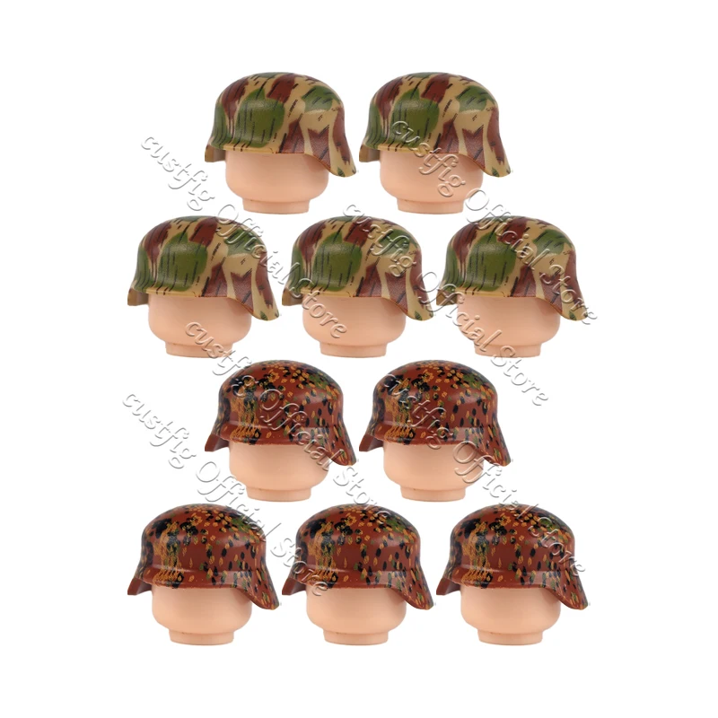 Military Accessories Building Blocks Army Soldiers Arm Box Special Forces Gas Mask Officer Hat Camouflage Helmet Bricks Boy Toys view 3