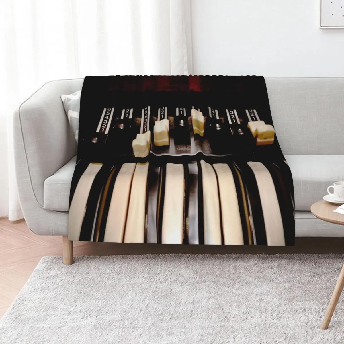 Hammond B3 Organ Throw Blanket Flannel Fabric Sofa Throw Decorative Sofa Comforter Beautifuls Hairy Blankets