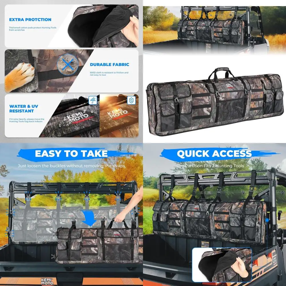 

Двойная стойка для сумки для инструментов UTV, стойка для держателя охотничьих инструментов, мягкий чехол для переноски, задняя рулонная клетка, сумка для хранения лука, совместимая с Polaris Ran