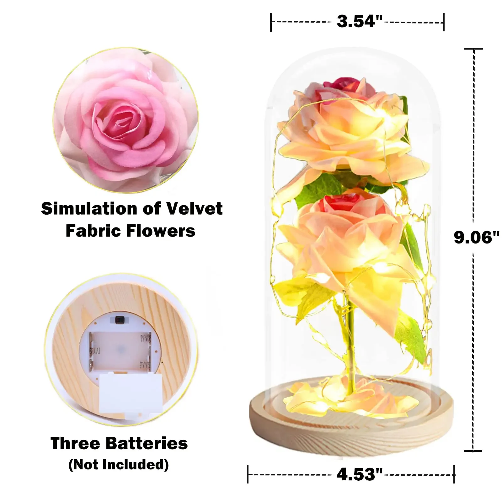 Hot LEDGalaxy Rose Light Beautiful Realistic Looking Night Light  Wedding Decor Creative Valentine's Day Mother's Gift