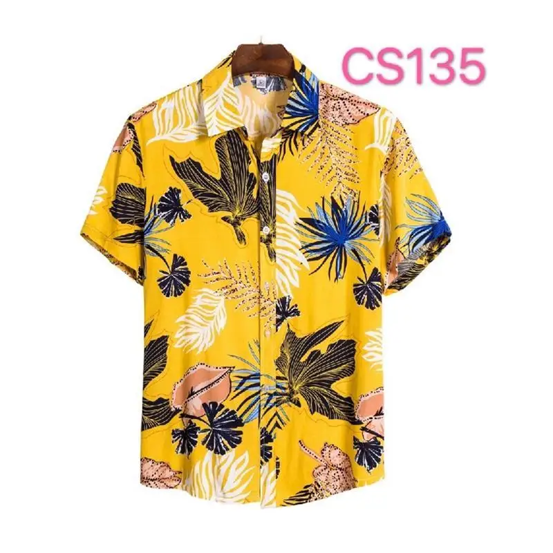 ملابس داخلية رجالية صيفية للشاطئ مطبوعة ort-Sved irt Hawaii Sle بياقة رفيعة عادية طويلة Sve للنساء