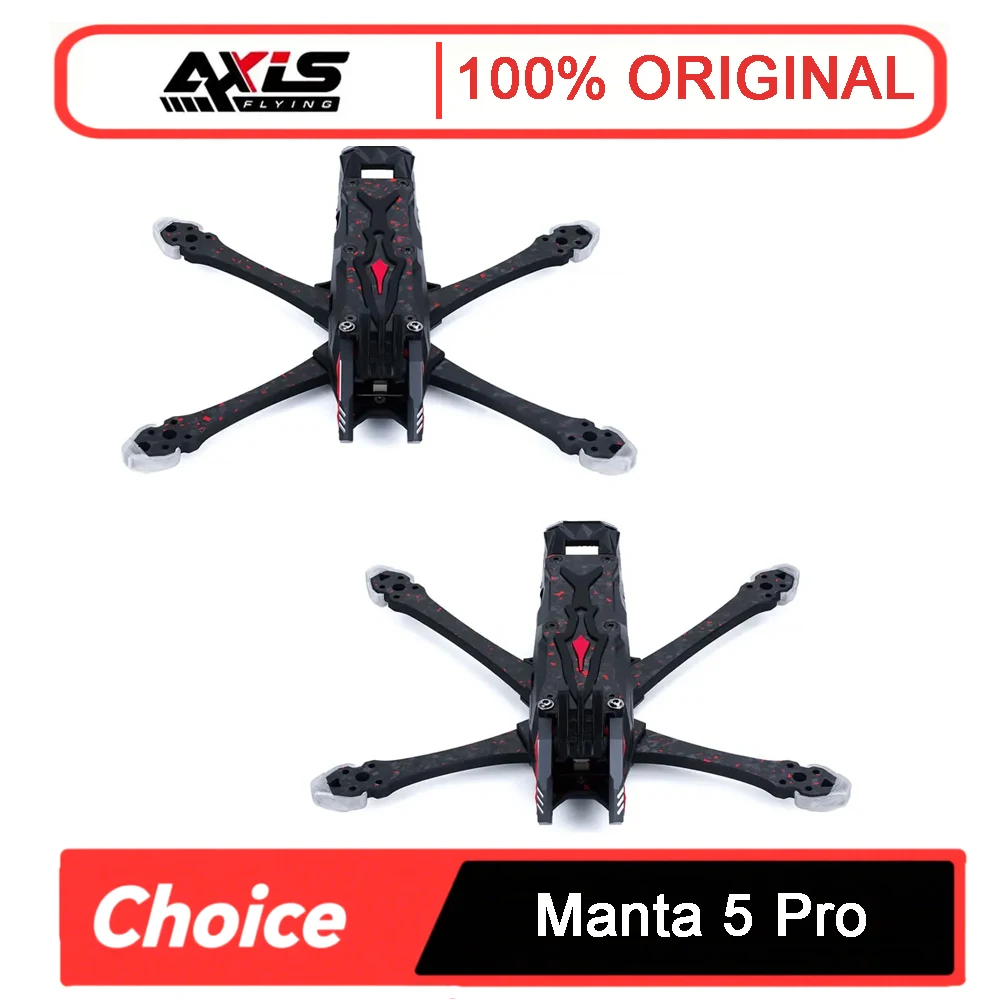 

Axisflying Manta 5 Pro DC/Squashed X 5 дюймов 6S Комплект рамы FPV Колесная база 226,5 мм для RC FPV Фристайл Дрон