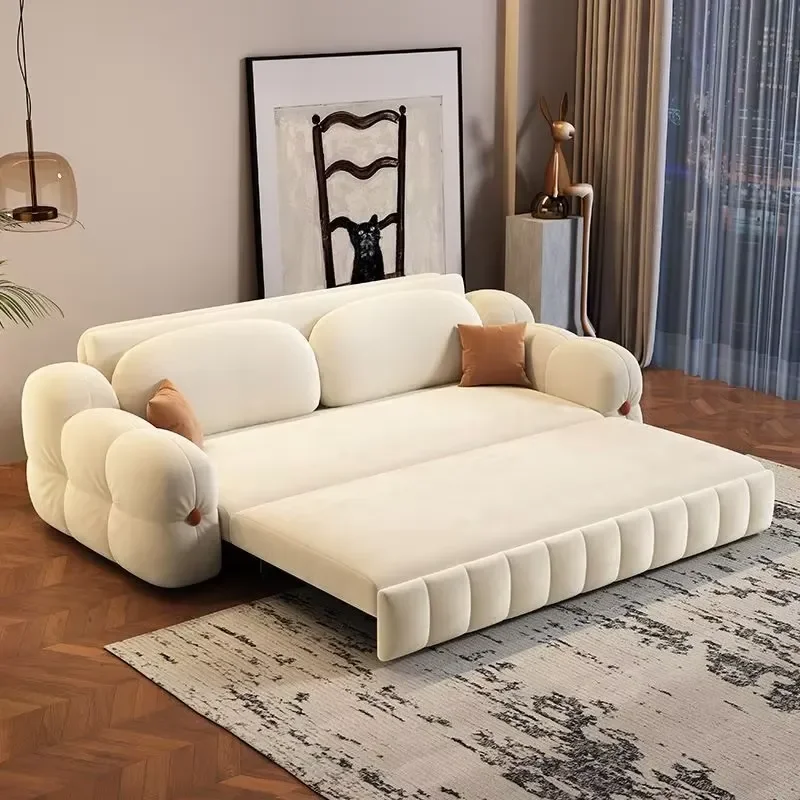 Modern Reclining Folding Sofa Bed Multifunctional Removable Washable Storage Couch for Living Room Apartment