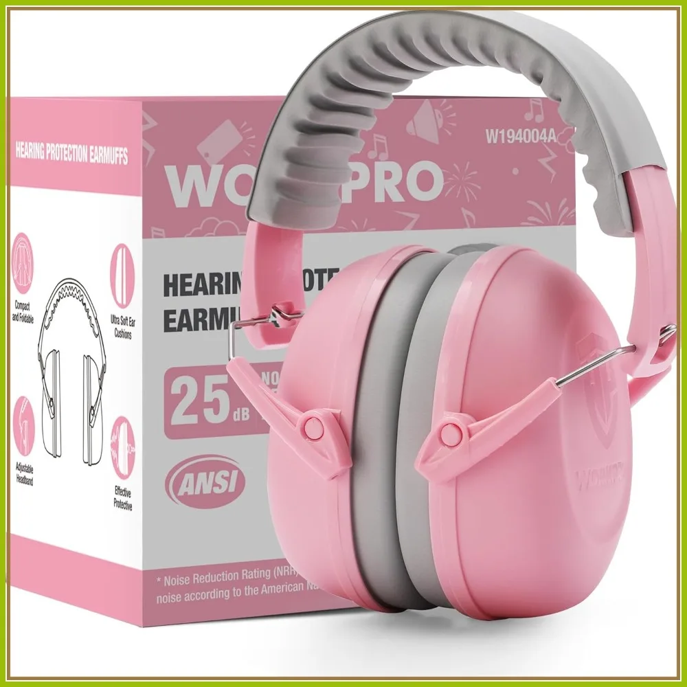 

Noise Cancelling Headphones for Kids, NRR 25dB Ear Protection, Autism Noise Reduction Earmuffs