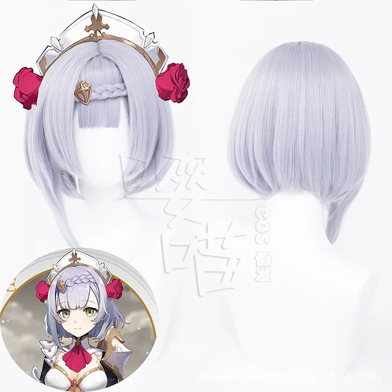 لعبة جينشين تأثير شعر مستعار إيولا بيروكات صناعية تأثيري ازياء أنيمي ديونا تاليا ميكا نويل ألبيدو ديلوك فينتي كلي تأثيري الباروكات